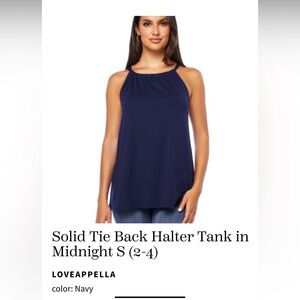 NWT - Loveappella Tie Neck halter neck top.